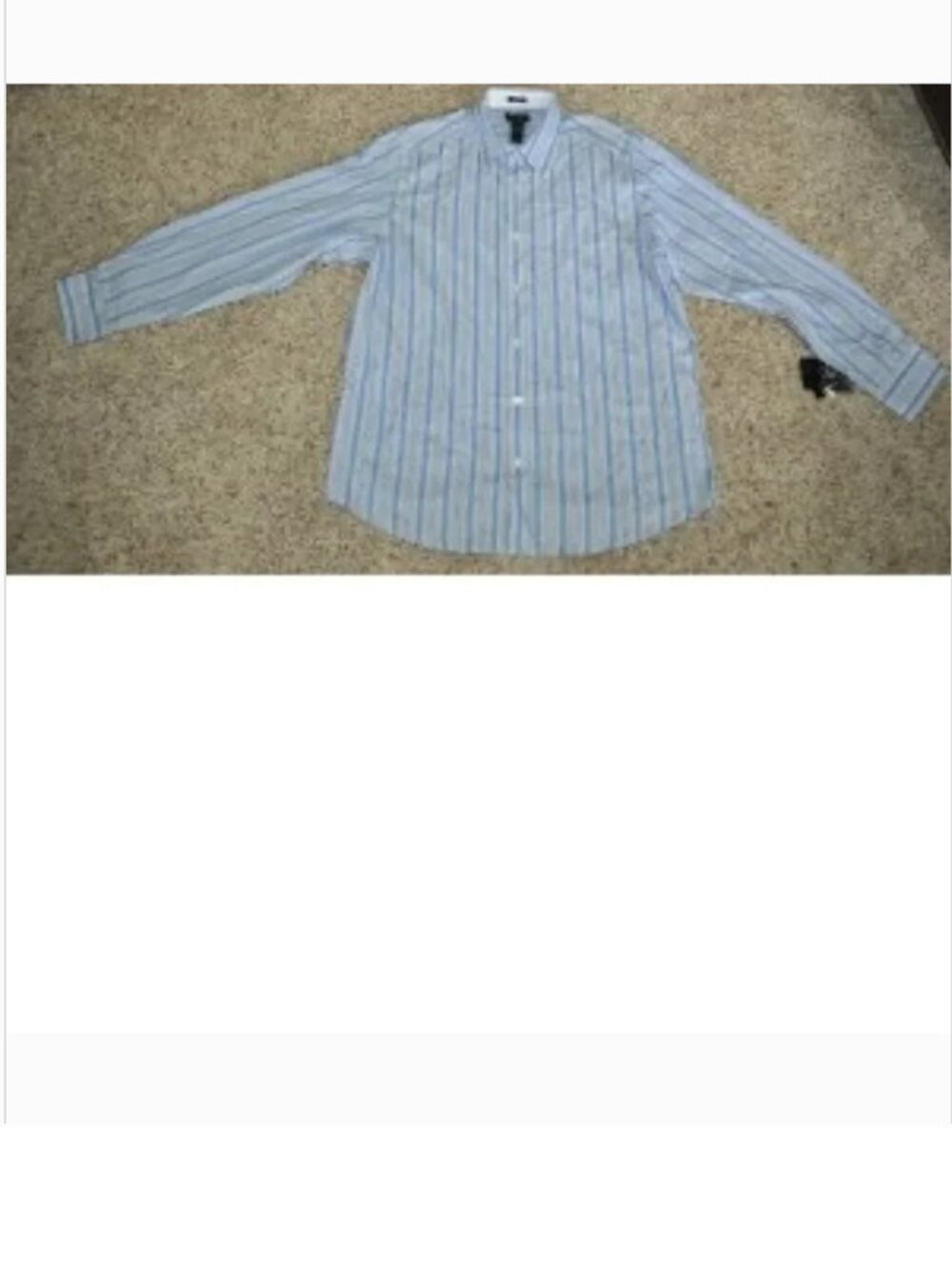 Axcess Dress Shirt Mens XL Blue Striped Long Sleeve Point Collar Chest Pocket